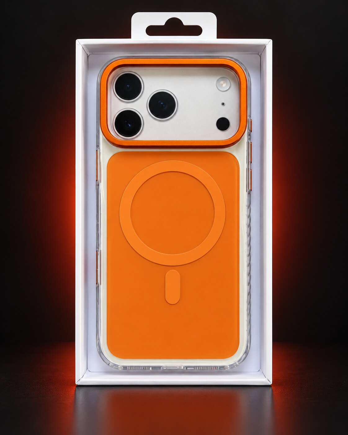 Orange MagSafe cover for iPhone 17 Pro Max