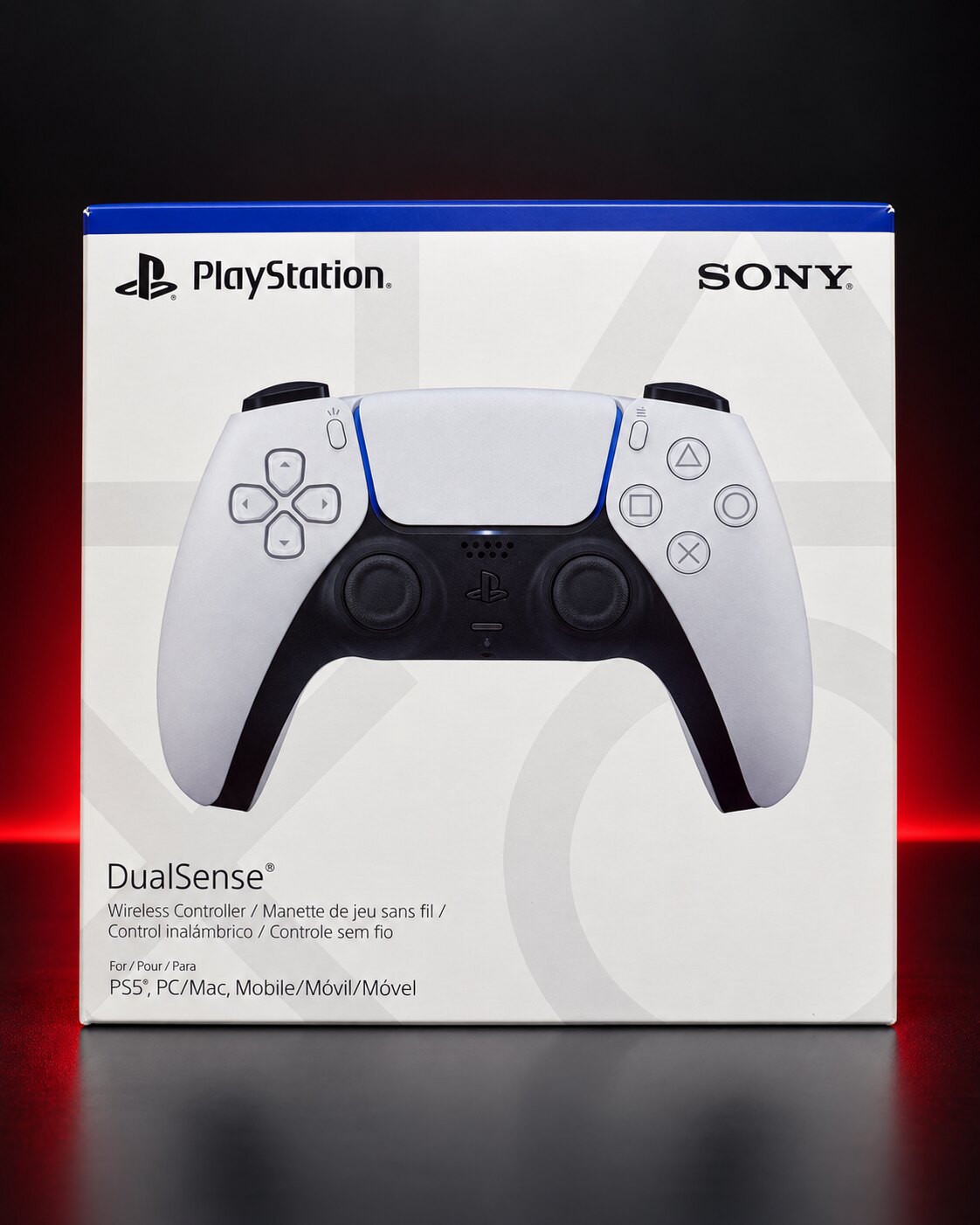 White Sony DualSense wireless controller
