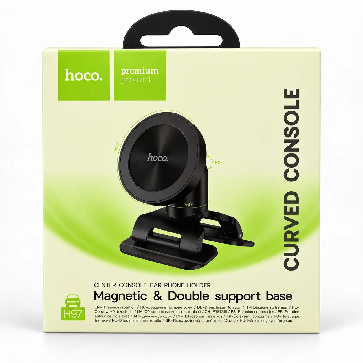 Hoco H97 magnetic center-console car phone holder retail box