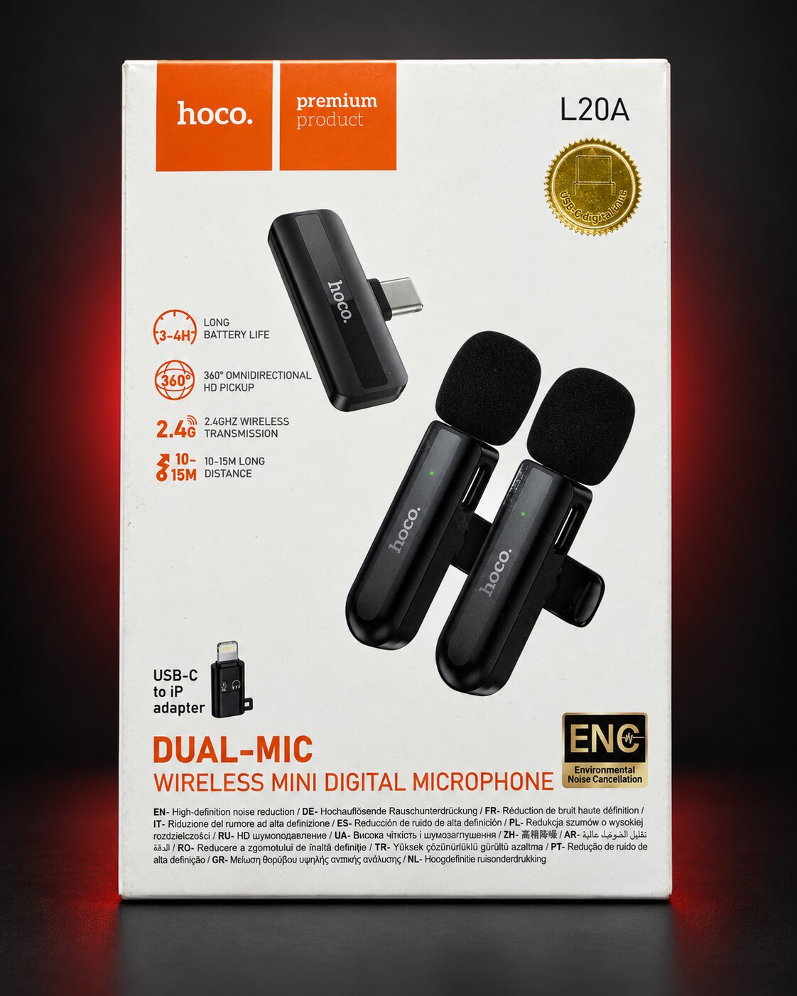 Hoco L20A dual wireless microphone kit
