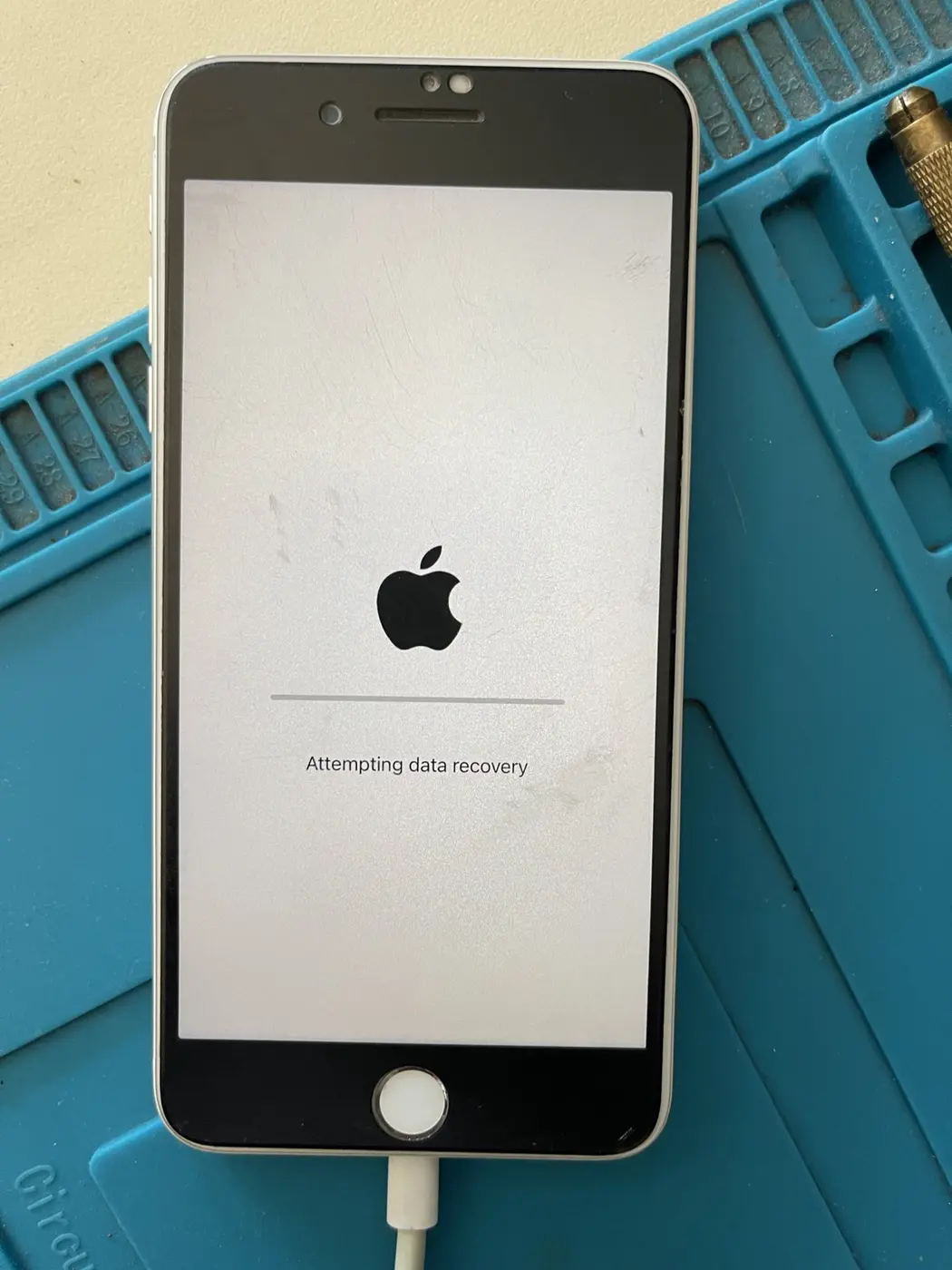 Phone undergoing professional data recovery